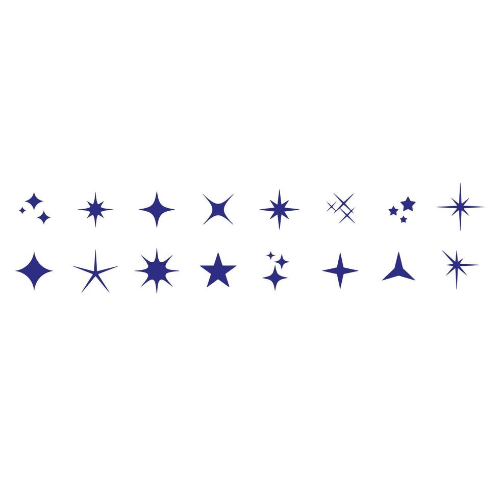 Sparkle icons set vector design