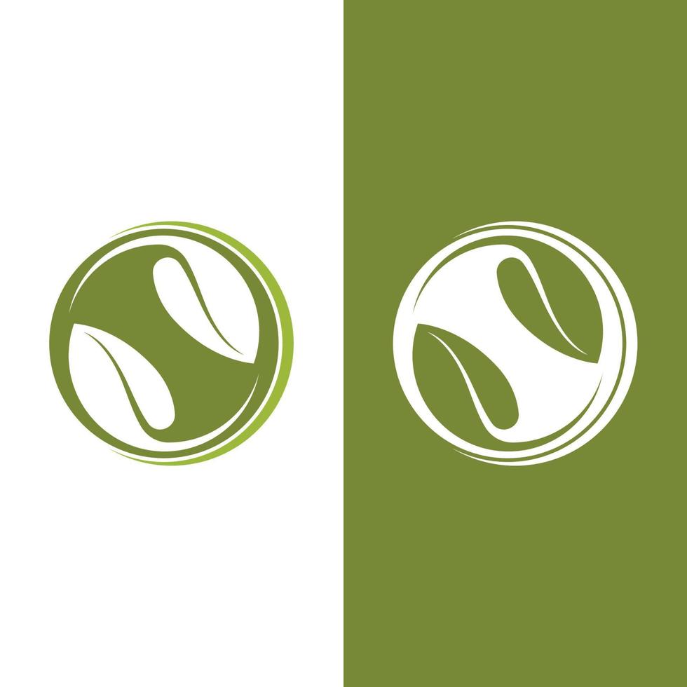 logotipos de la ecología de la hoja del árbol verde vector