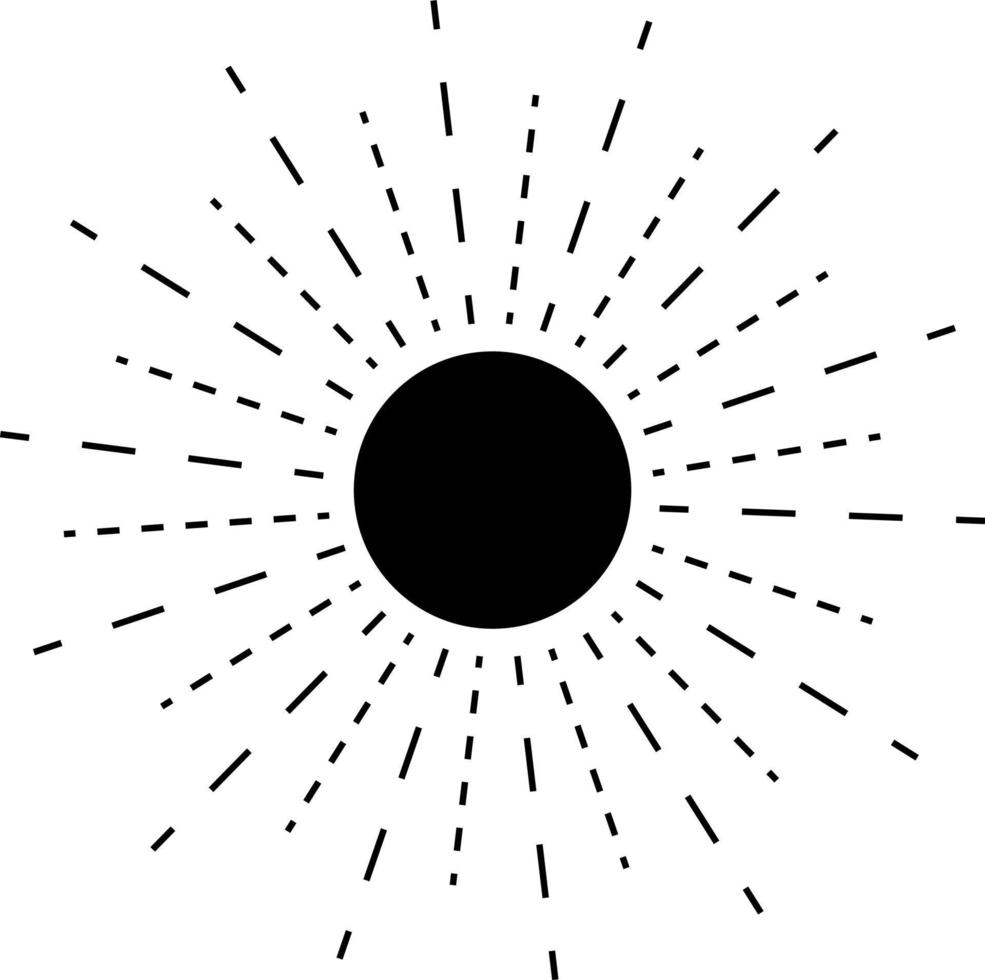 Boho sunrise logo, sun line art vector. Sunset stock vector logo design