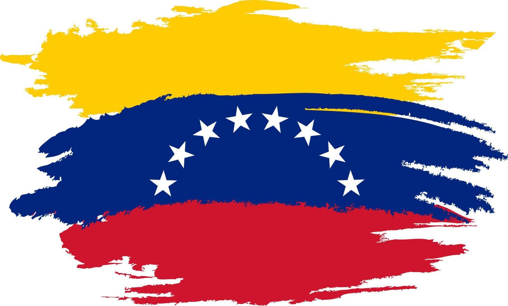 cepillo bandera del país de venezuela. feliz día de la independencia de venezuela con fondo de bandera grungy vector