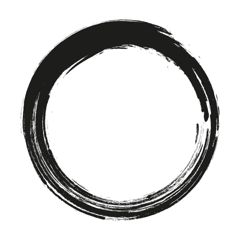 Grunge black circle frame texture - abstract texture. Black abstract circle. Frame. vector