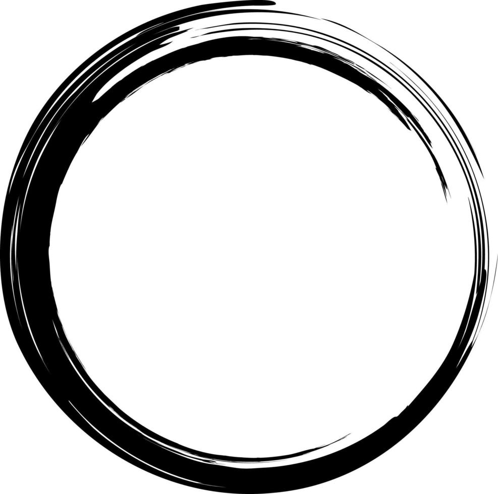 textura de marco de círculo negro grunge - textura abstracta. círculo abstracto negro. cuadro. vector