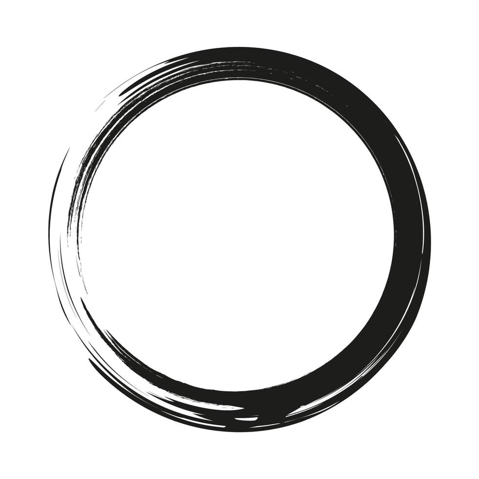Grunge black circle frame texture - abstract texture. Black abstract circle. Frame. vector