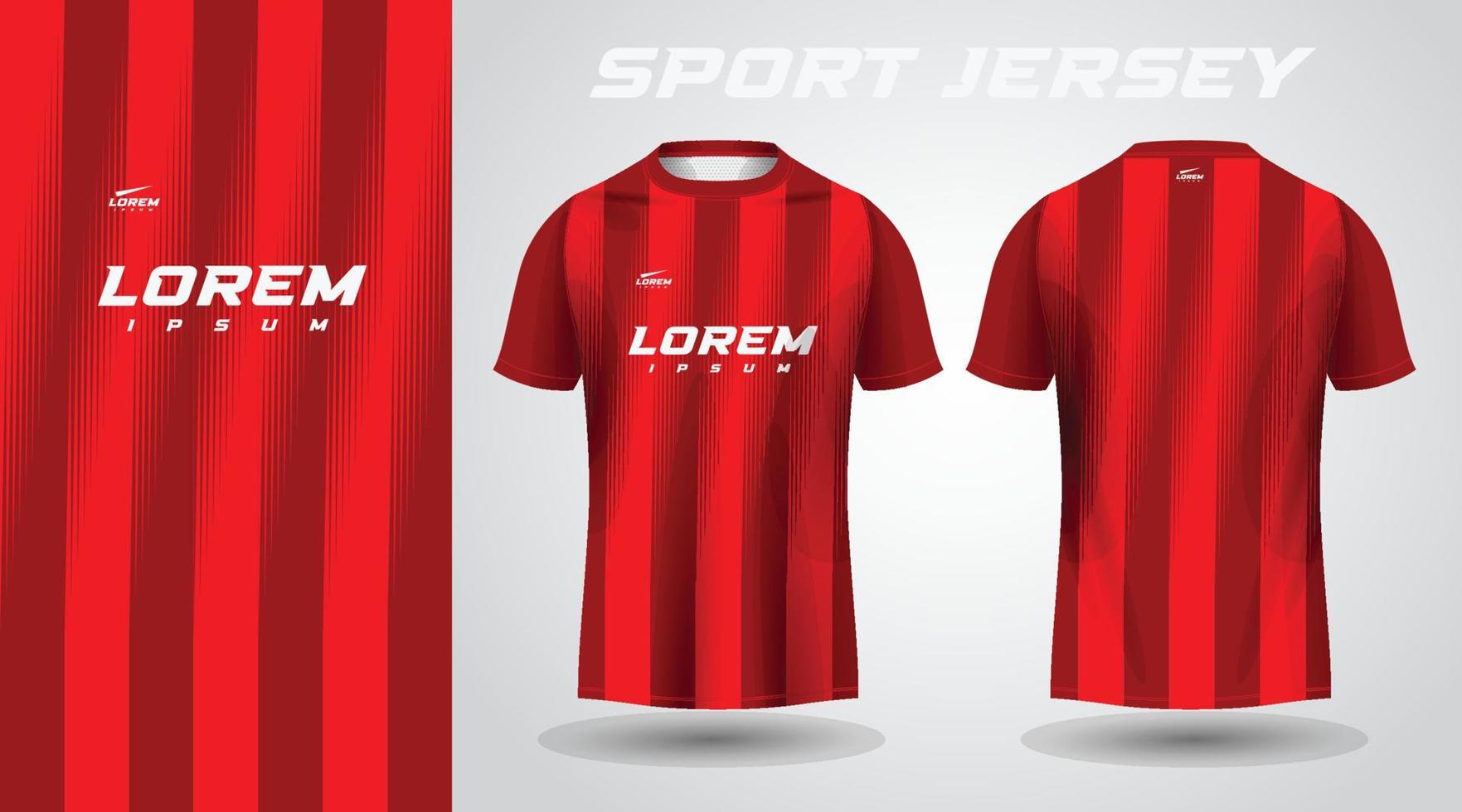 red t-shirt sport jersey design vector