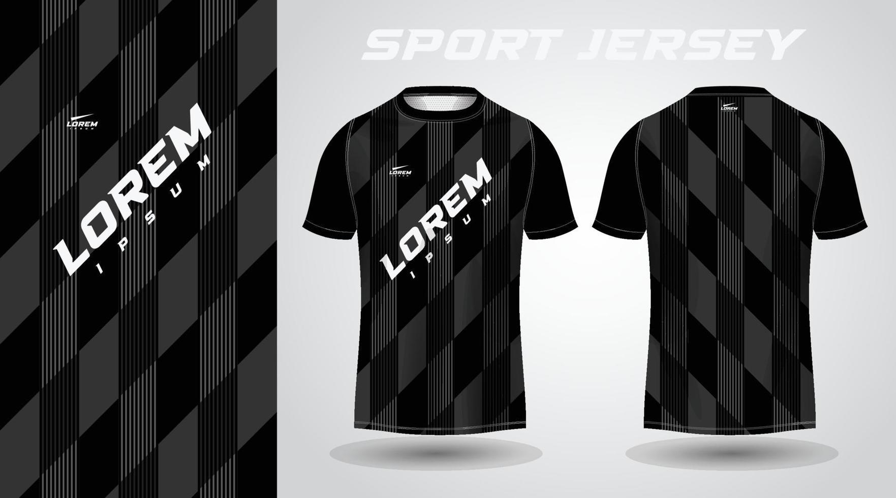 black t-shirt sport jersey design vector