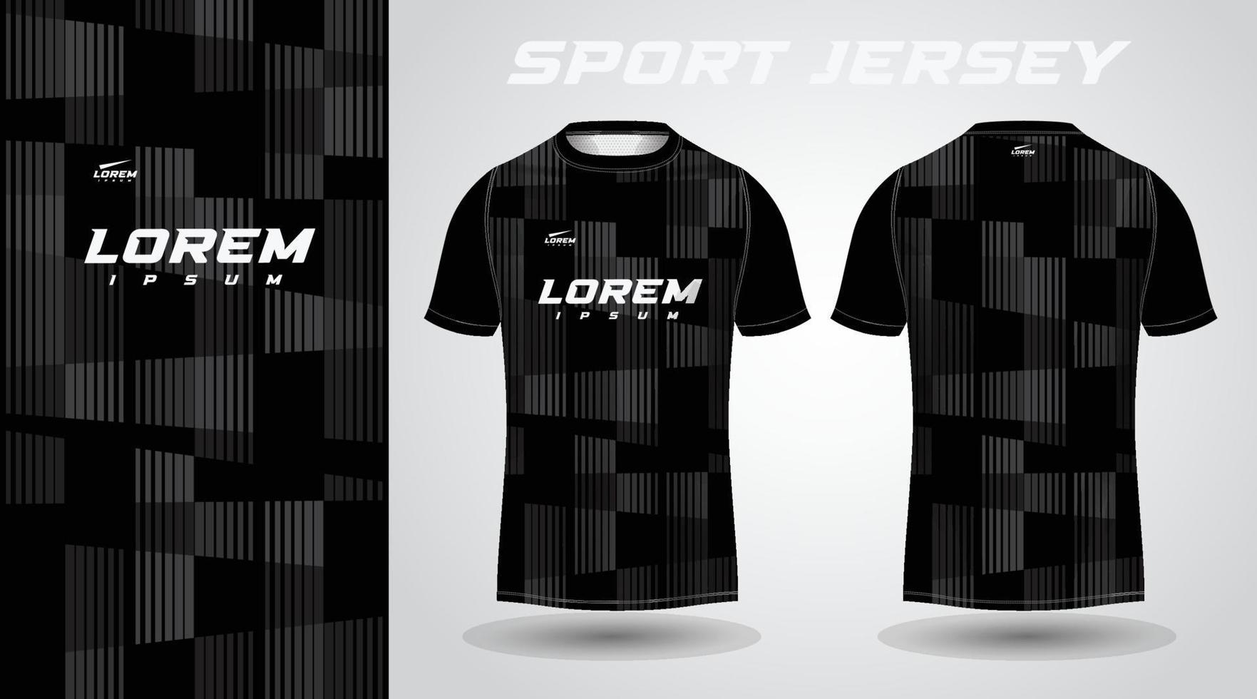 black t-shirt sport jersey design vector