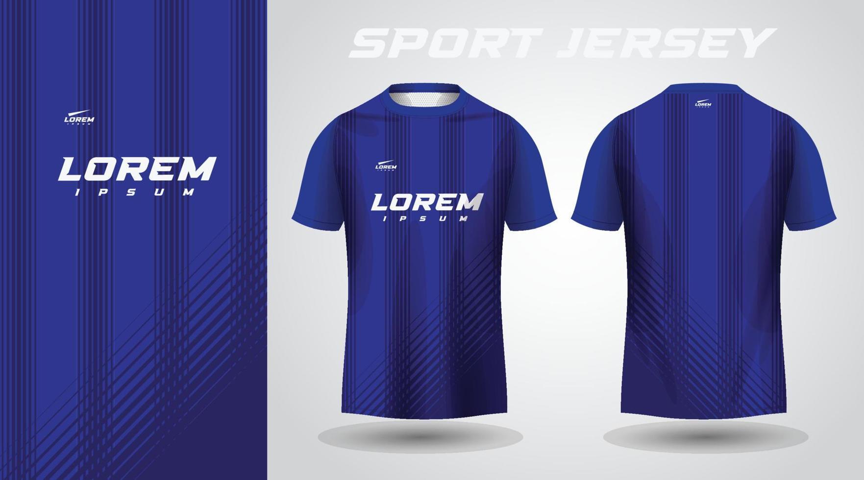 diseño de camiseta deportiva de camiseta azul vector