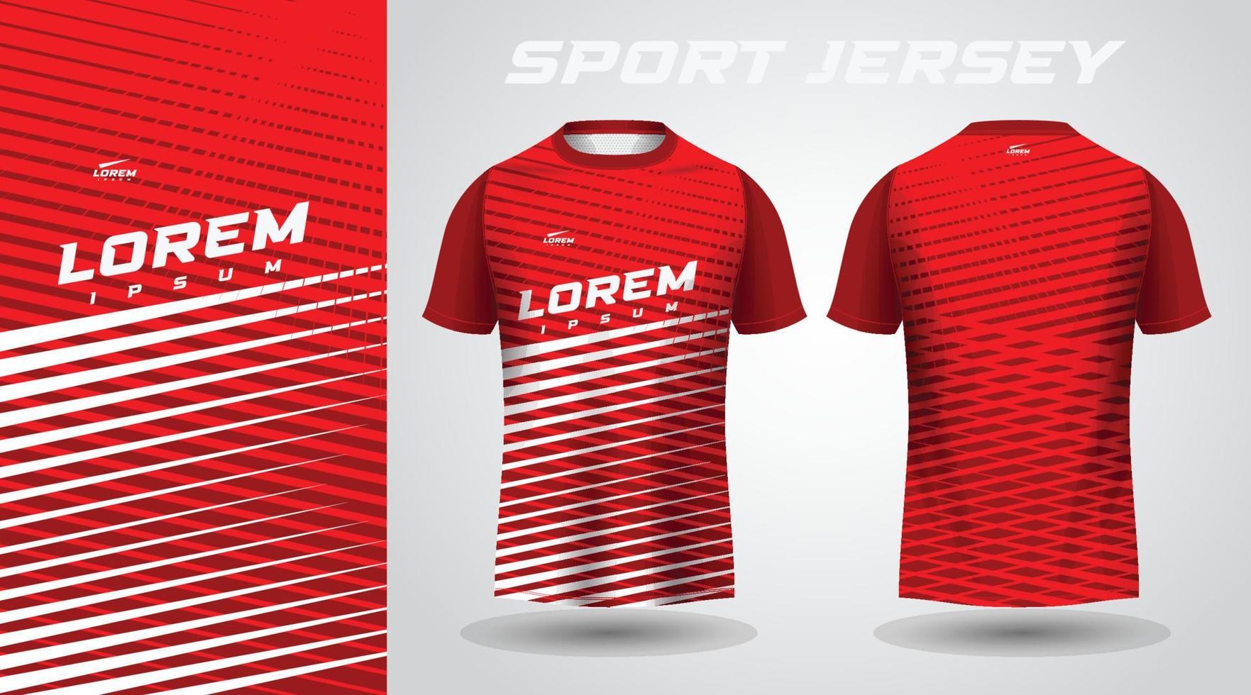 diseño de camiseta deportiva de camiseta roja vector