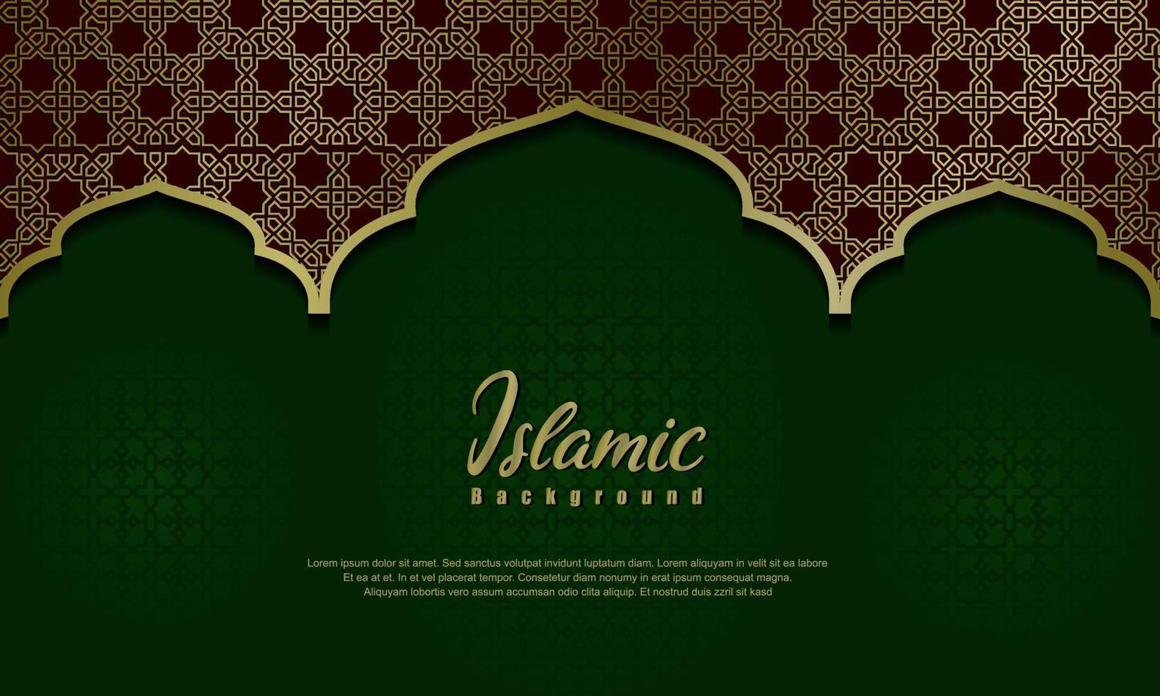 Arabic elegant luxury ornamental islamic background with islamic pattern decorative ornament vector