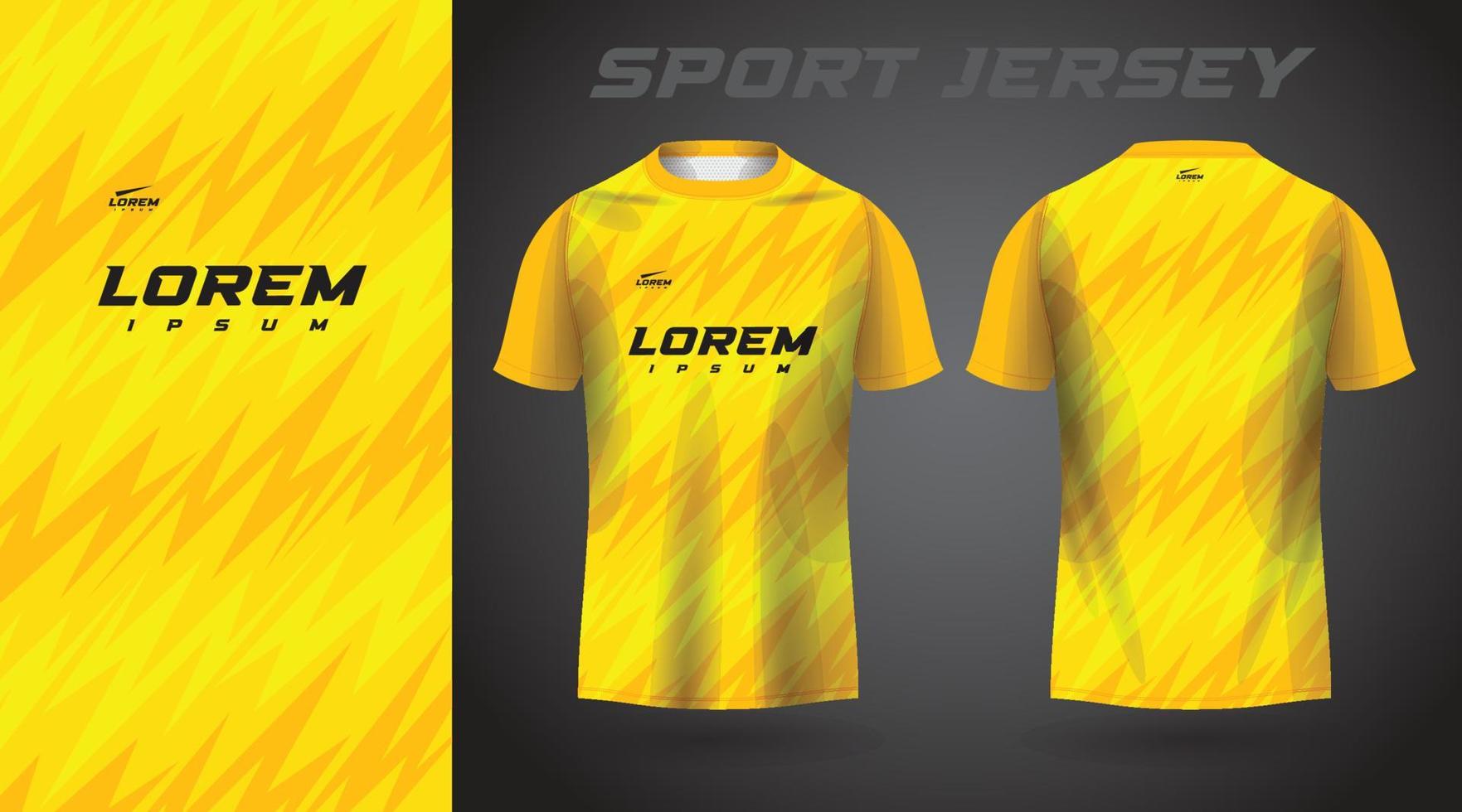 yellow t-shirt sport jersey design vector