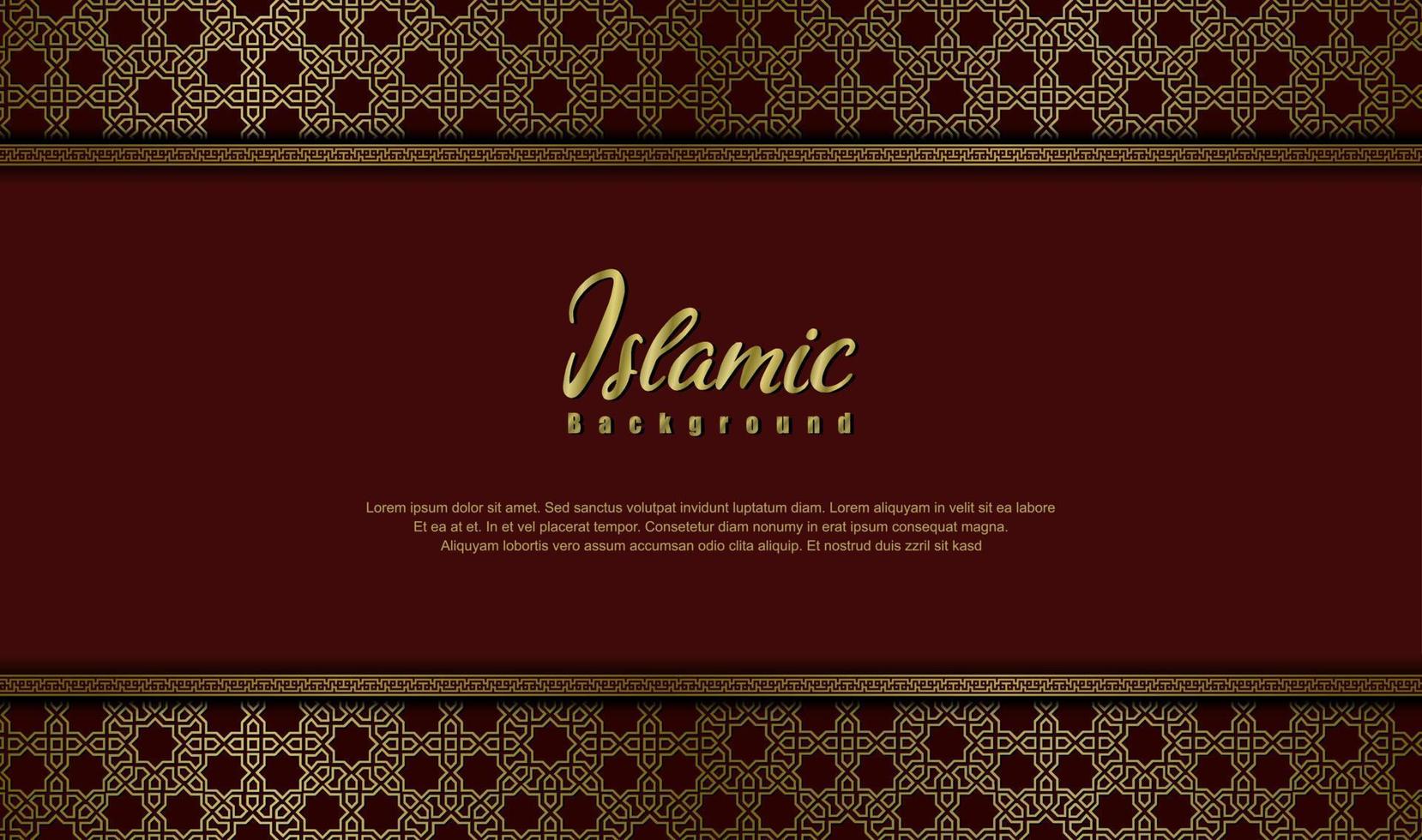 Arabic elegant luxury ornamental islamic background with islamic pattern decorative ornament vector