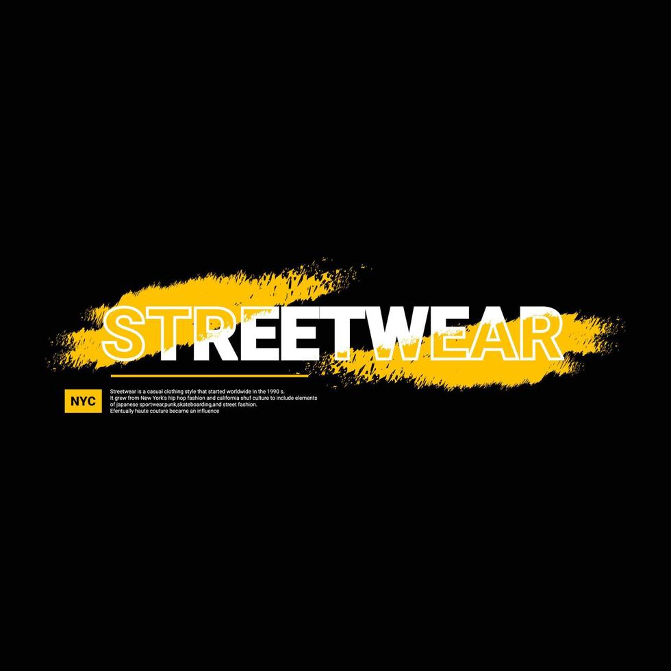 diseño de camisetas streetwear, adecuado para serigrafía, chaquetas y otros vector