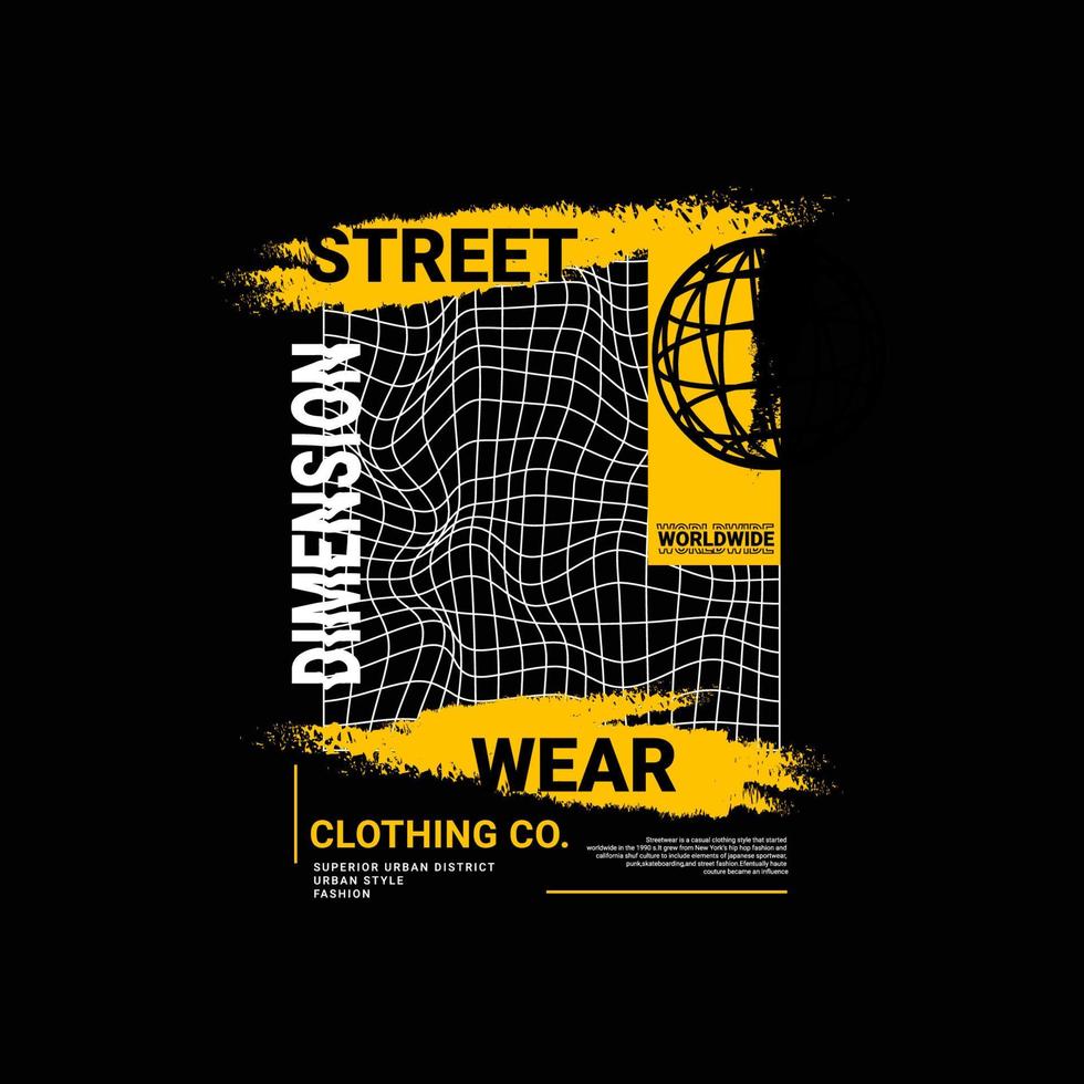 Streetwear t-shirt design, suitable for screen printing, jackets and others vector