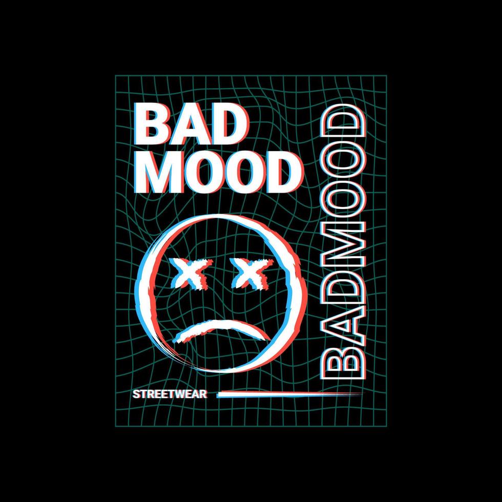 Badmood writing design, suitable for screen printing t-shirts, clothes, jackets and others vector
