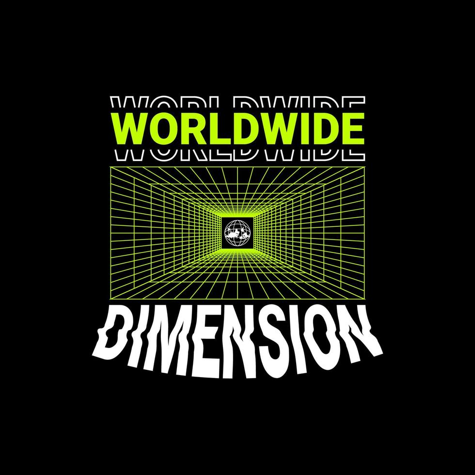 Dimension writing design, suitable for screen printing t-shirts, clothes, jackets and others vector