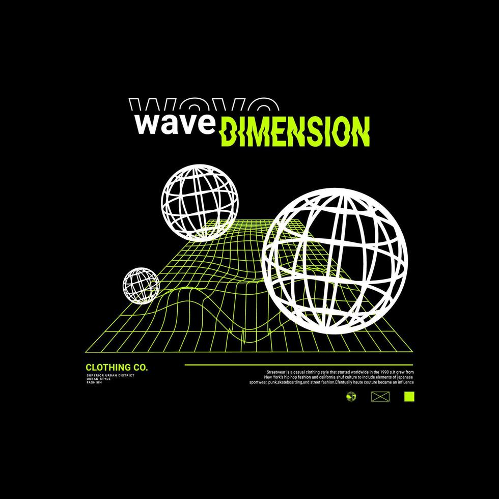 Dimension writing design, suitable for screen printing t-shirts, clothes, jackets and others vector