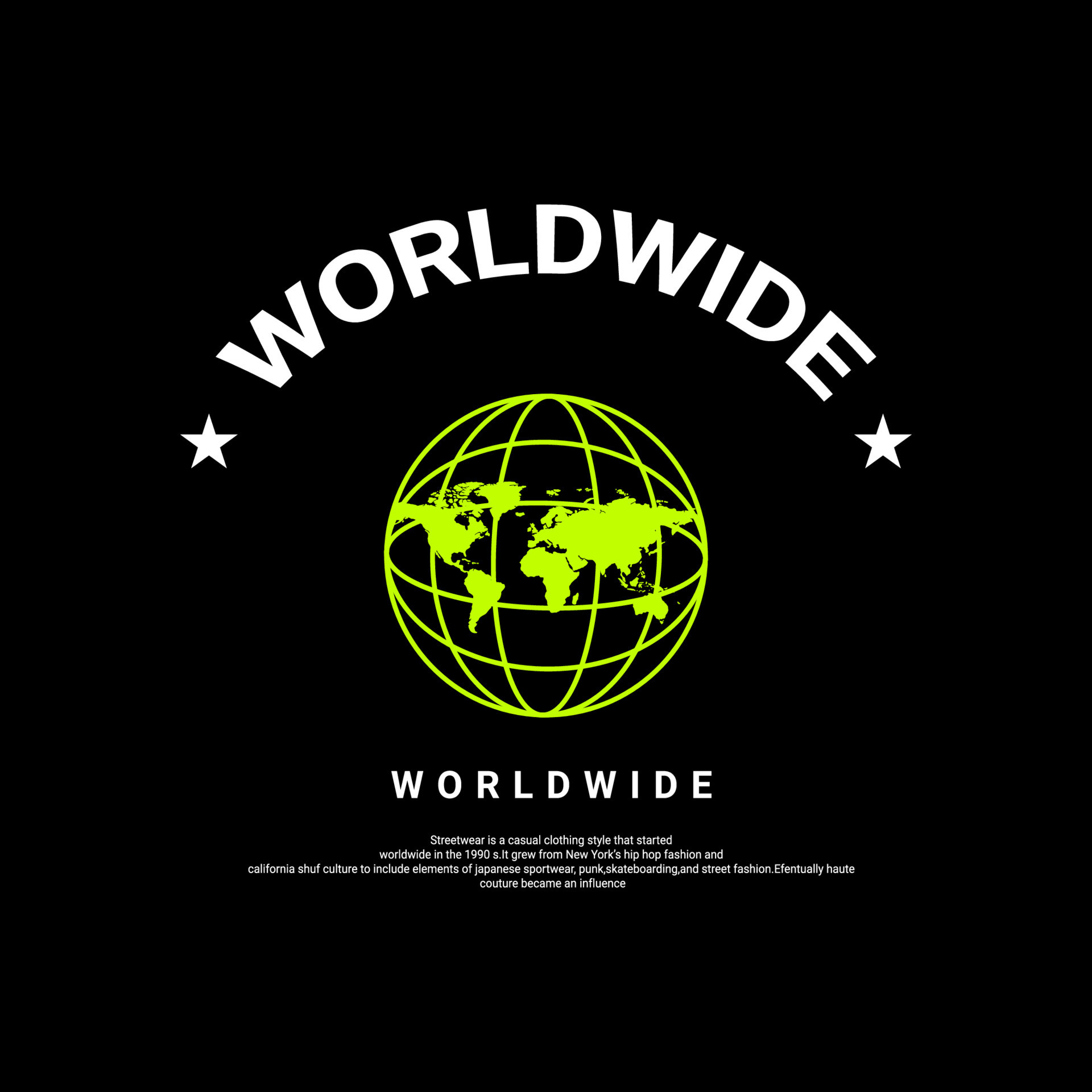 Worldwide writing design, suitable for screen printing t-shirts ...