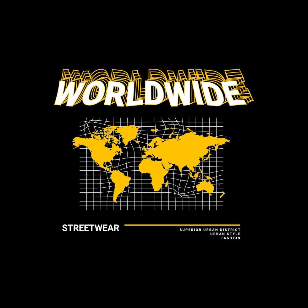 Worldwide writing design, suitable for screen printing t-shirts, clothes,  jackets and others 9158152 Vector Art at Vecteezy