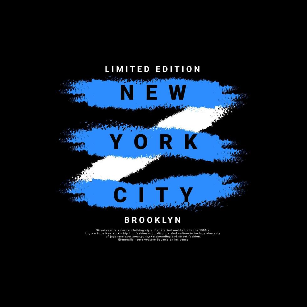 New york city writing design, suitable for screen printing t-shirts, clothes, jackets and others vector