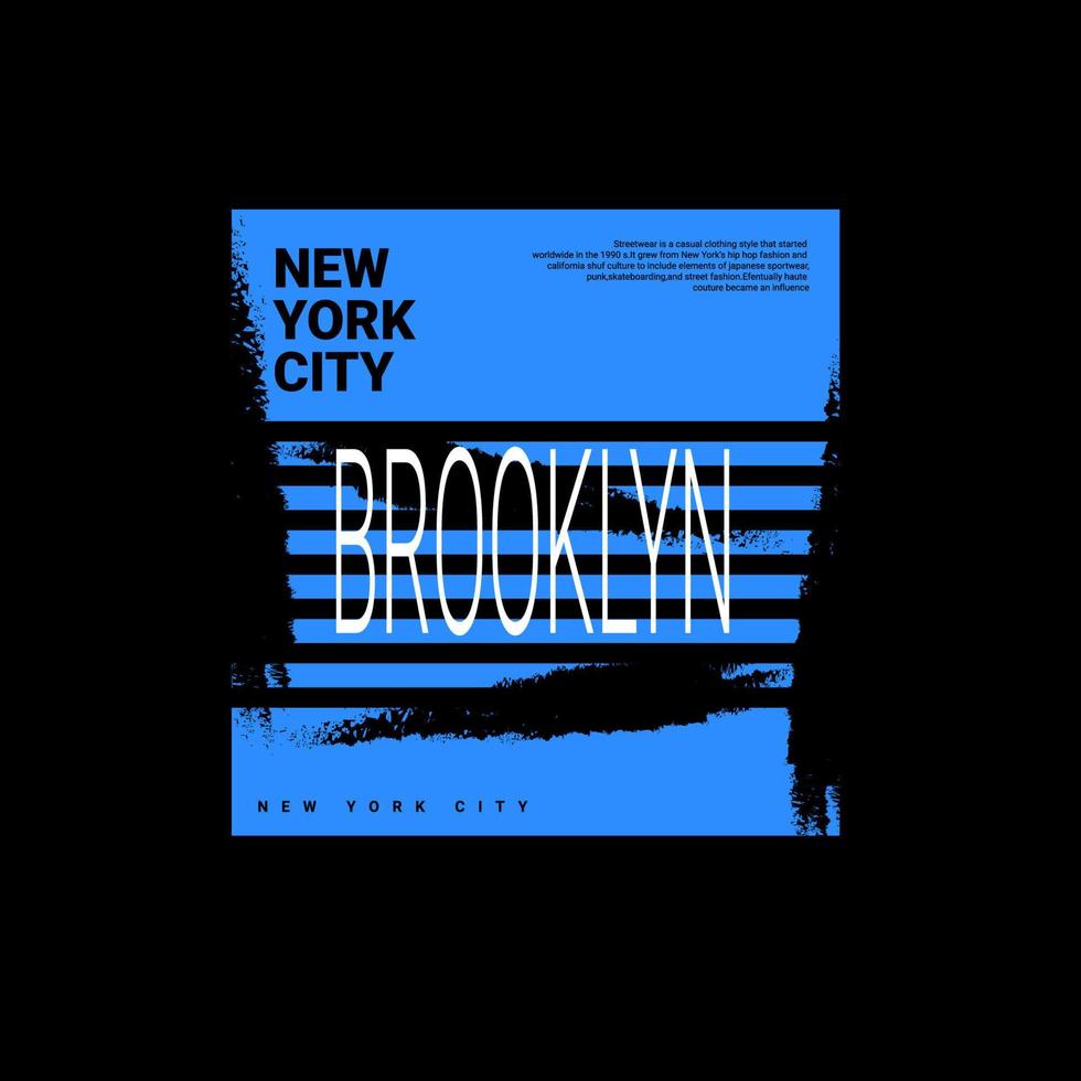 diseño de escritura de brooklyn, adecuado para serigrafía de camisetas, ropa, chaquetas y otros vector