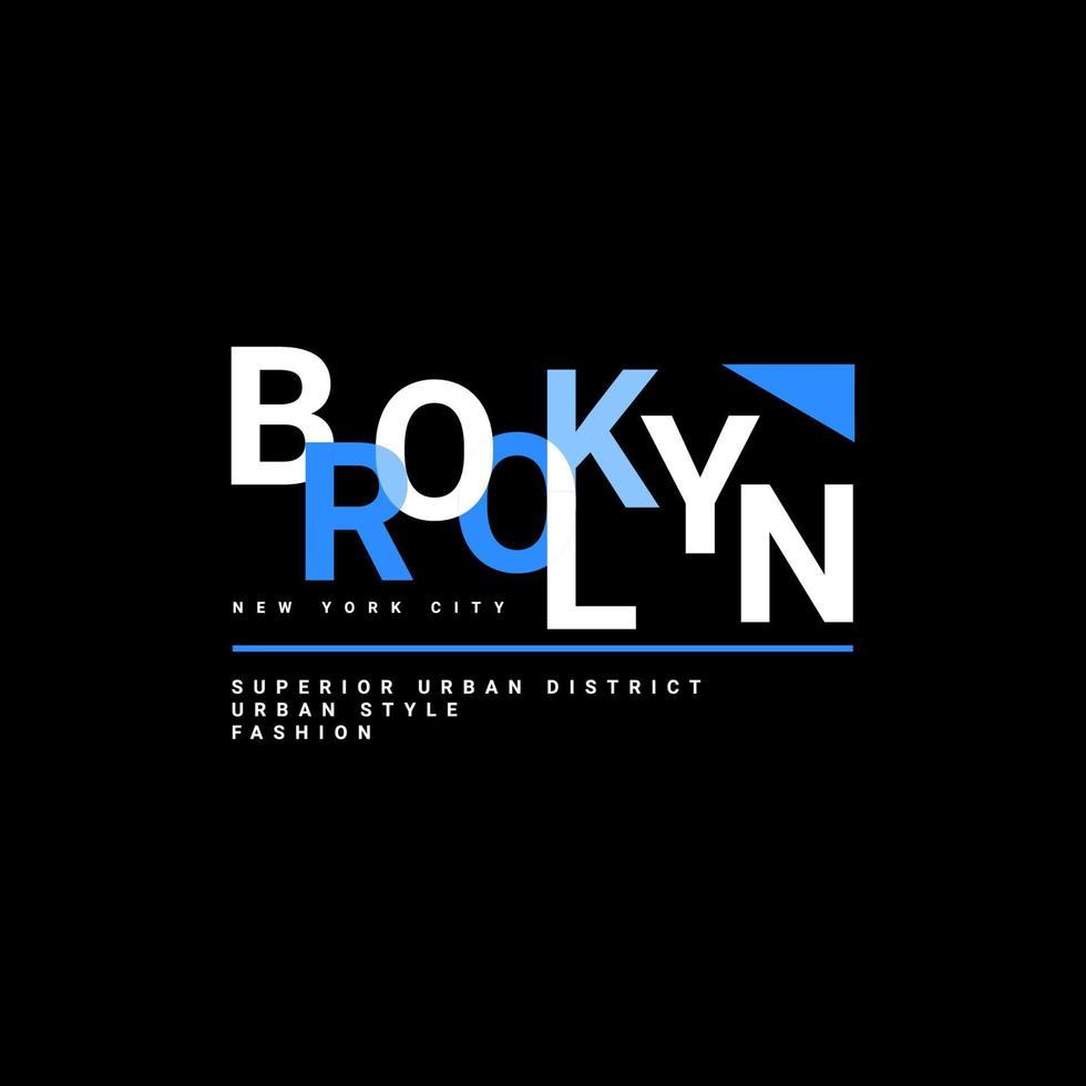 diseño de escritura de brooklyn, adecuado para serigrafía de camisetas, ropa, chaquetas y otros vector