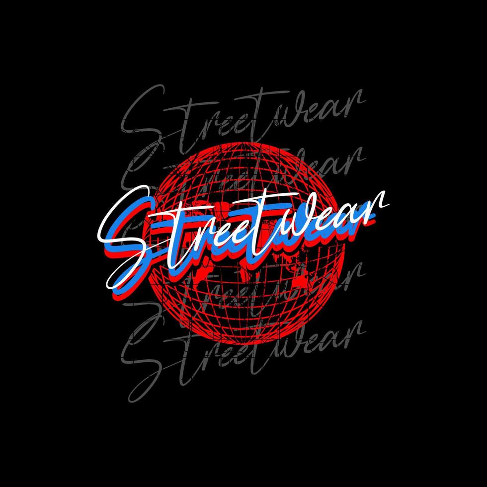 Streetwear t-shirt design, suitable for screen printing, jackets and others vector