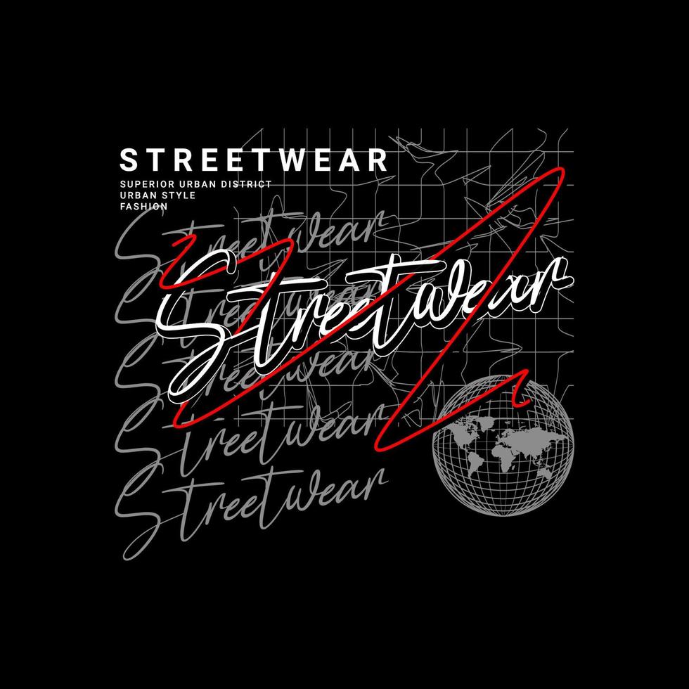 diseño de camisetas streetwear, adecuado para serigrafía, chaquetas y otros vector