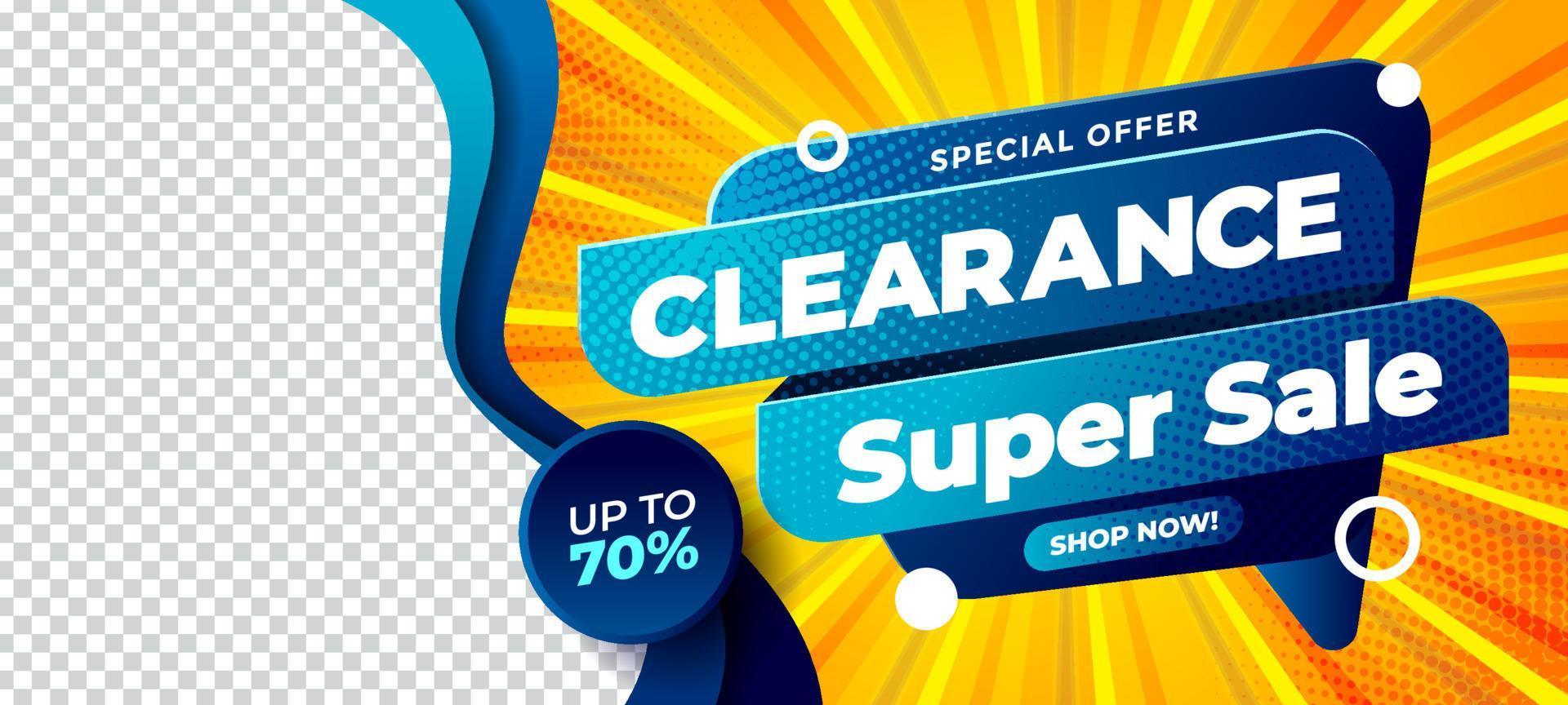 Clearance Super Sale Poster Background vector