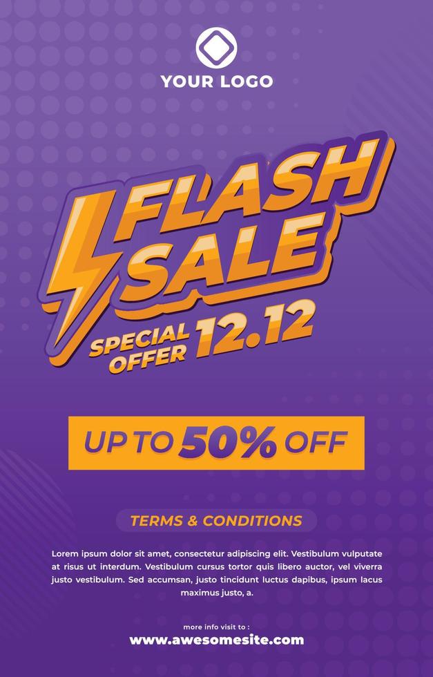 Flash Sale Simple Modern Poster vector