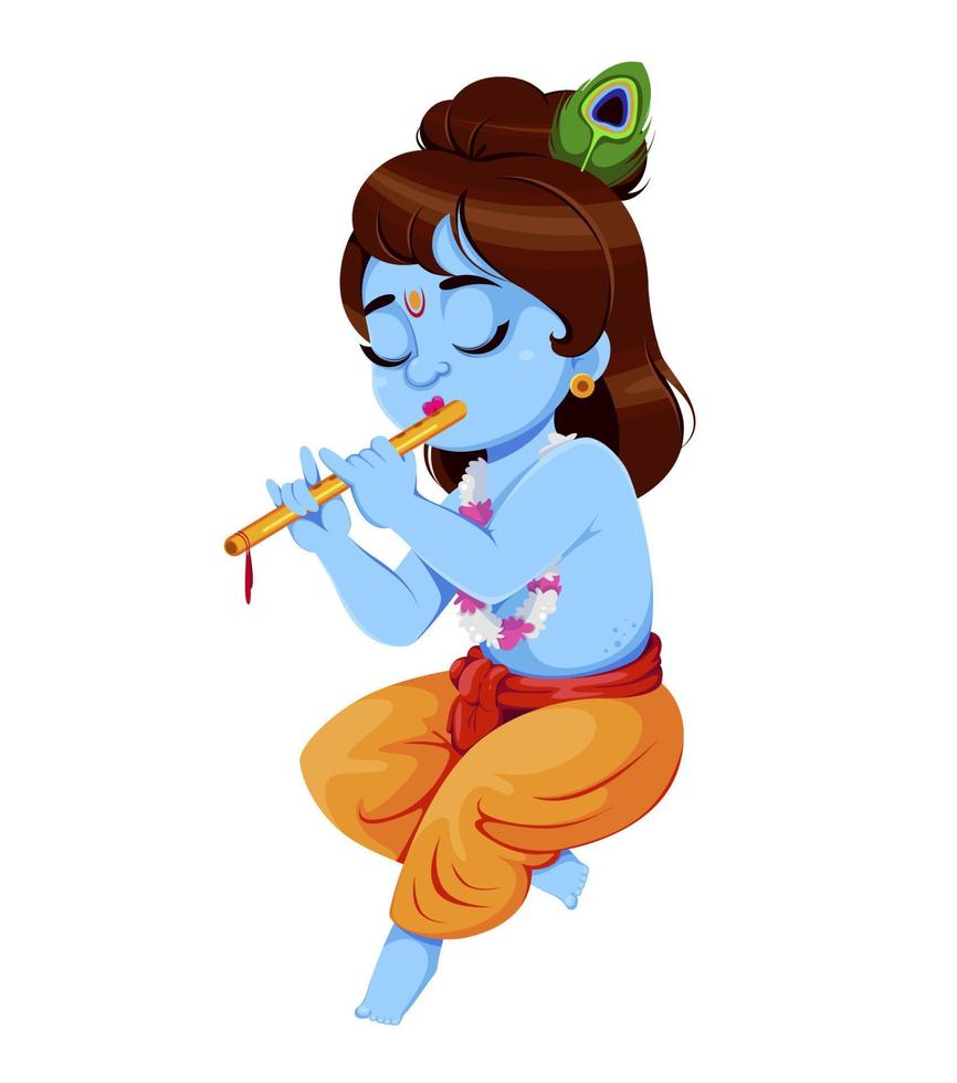 Happy Krishna Janmashtami. Lord Krishna 9158551 Vector Art at Vecteezy