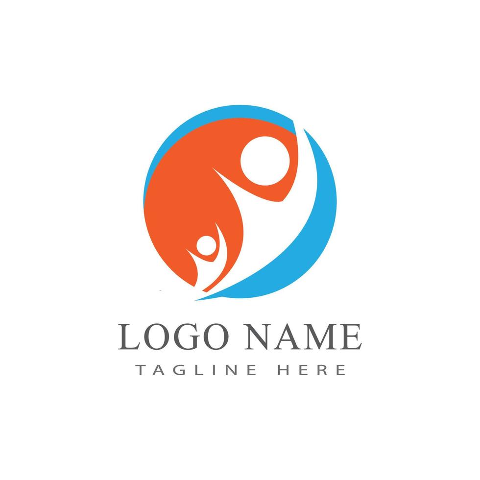 Adoption and community care Logo template vector icon