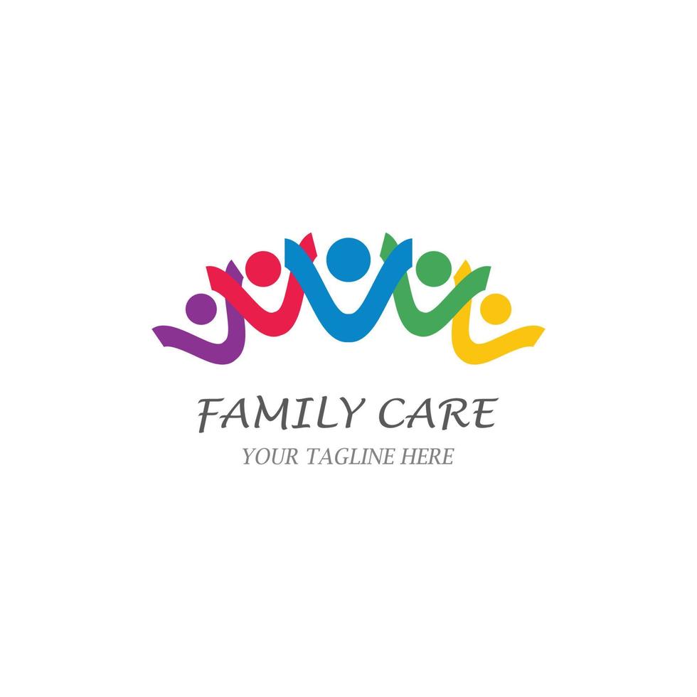 Adoption and community care Logo template vector icon