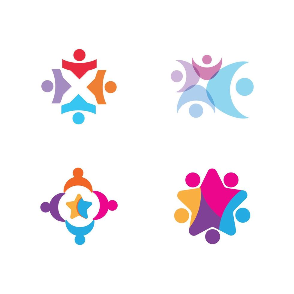 Adoption and community care Logo template vector icon