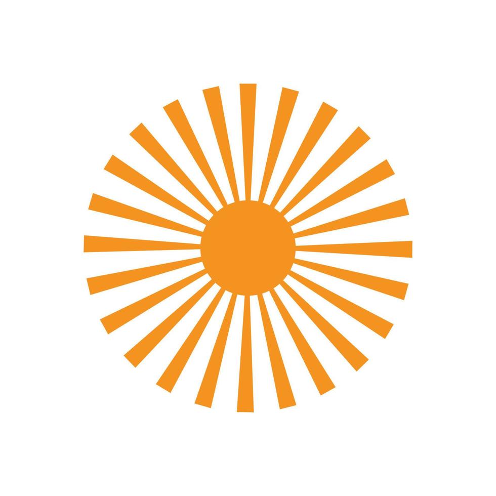 diseño de plantilla de logotipo de icono de ilustración de vector de sol