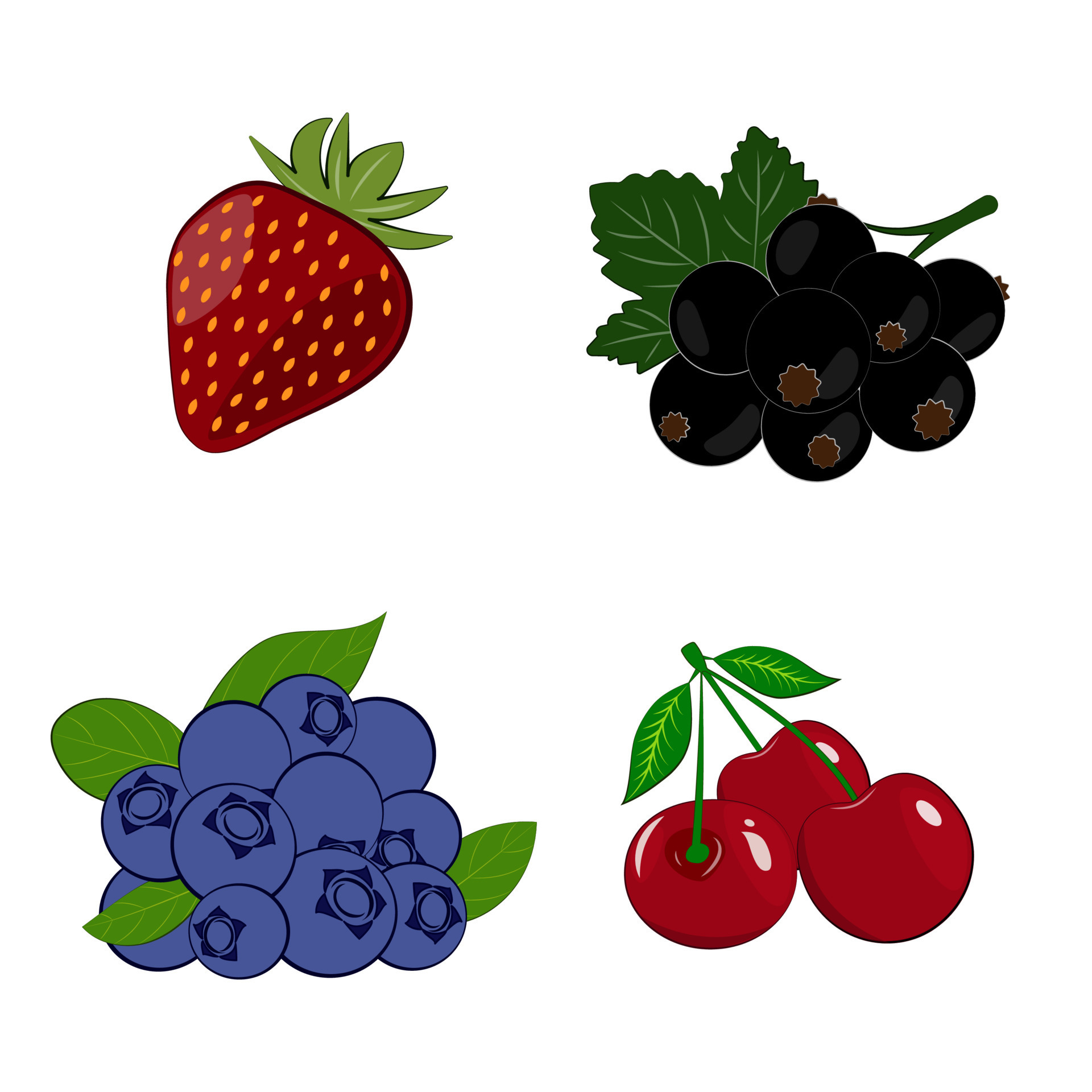 set berry mix 9158758 Vector Art at Vecteezy