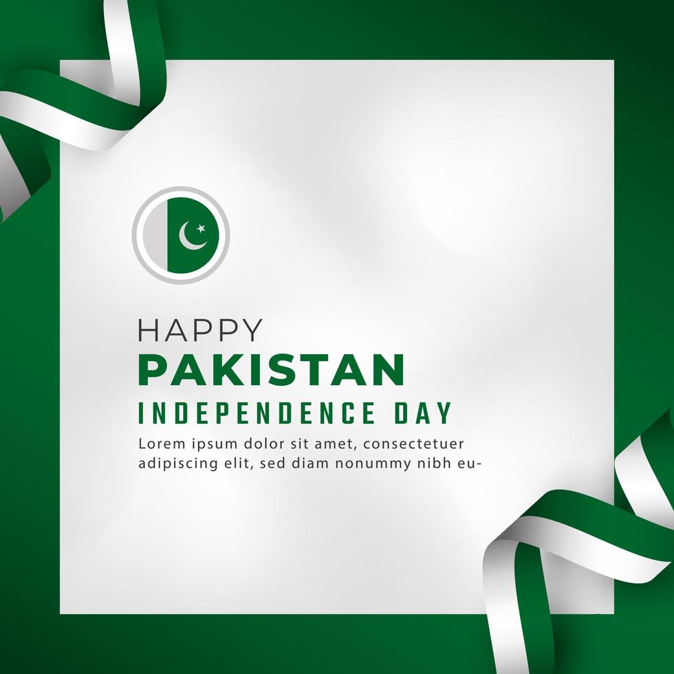 Happy Pakistan Independence Day August 14th Celebration Vector Design Illustration. Template for Poster, Banner, Advertising, Greeting Card or Print Design Element