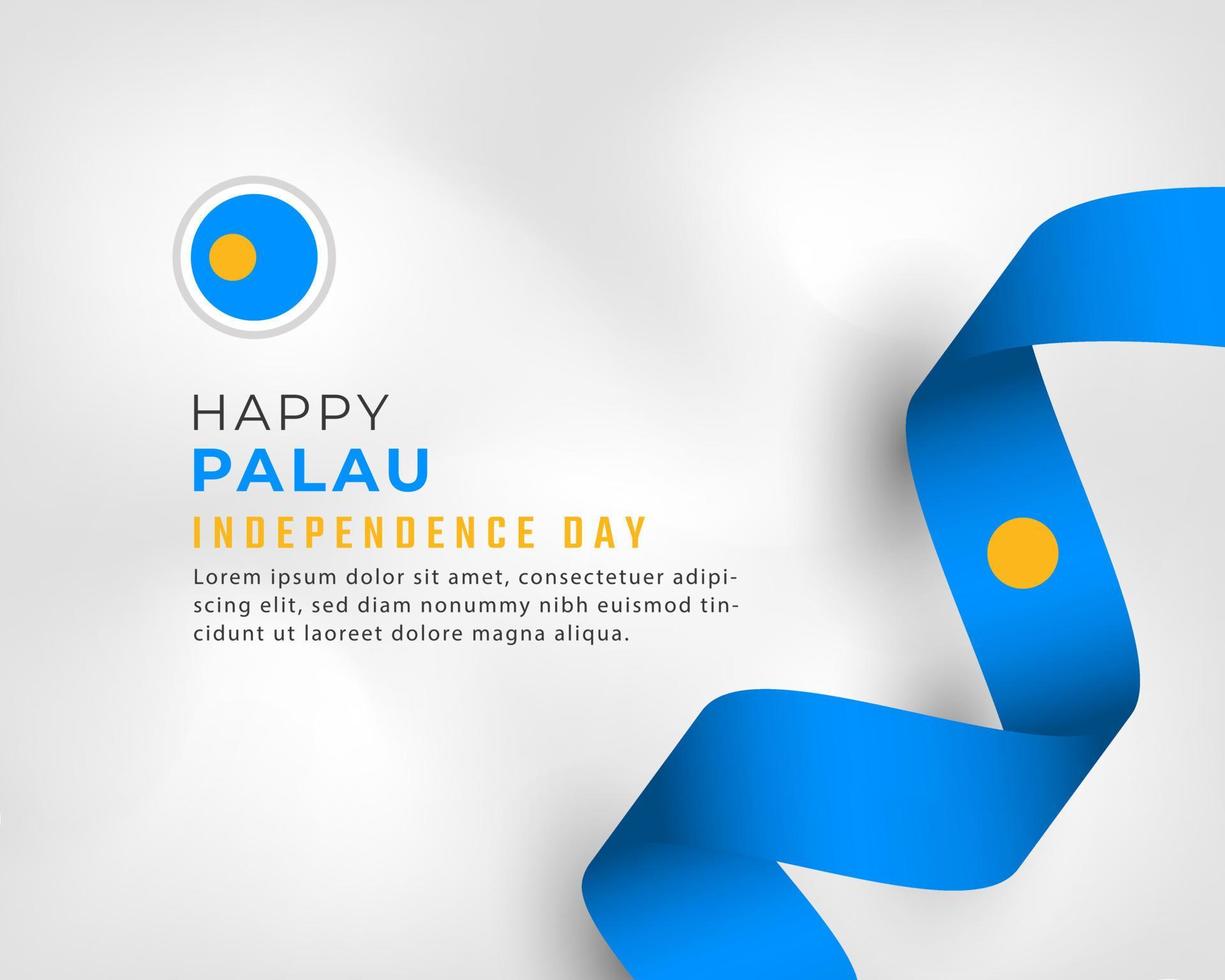 Happy Palau Independence Day October 1st Celebration Vector Design Illustration. Template for Poster, Banner, Advertising, Greeting Card or Print Design Element