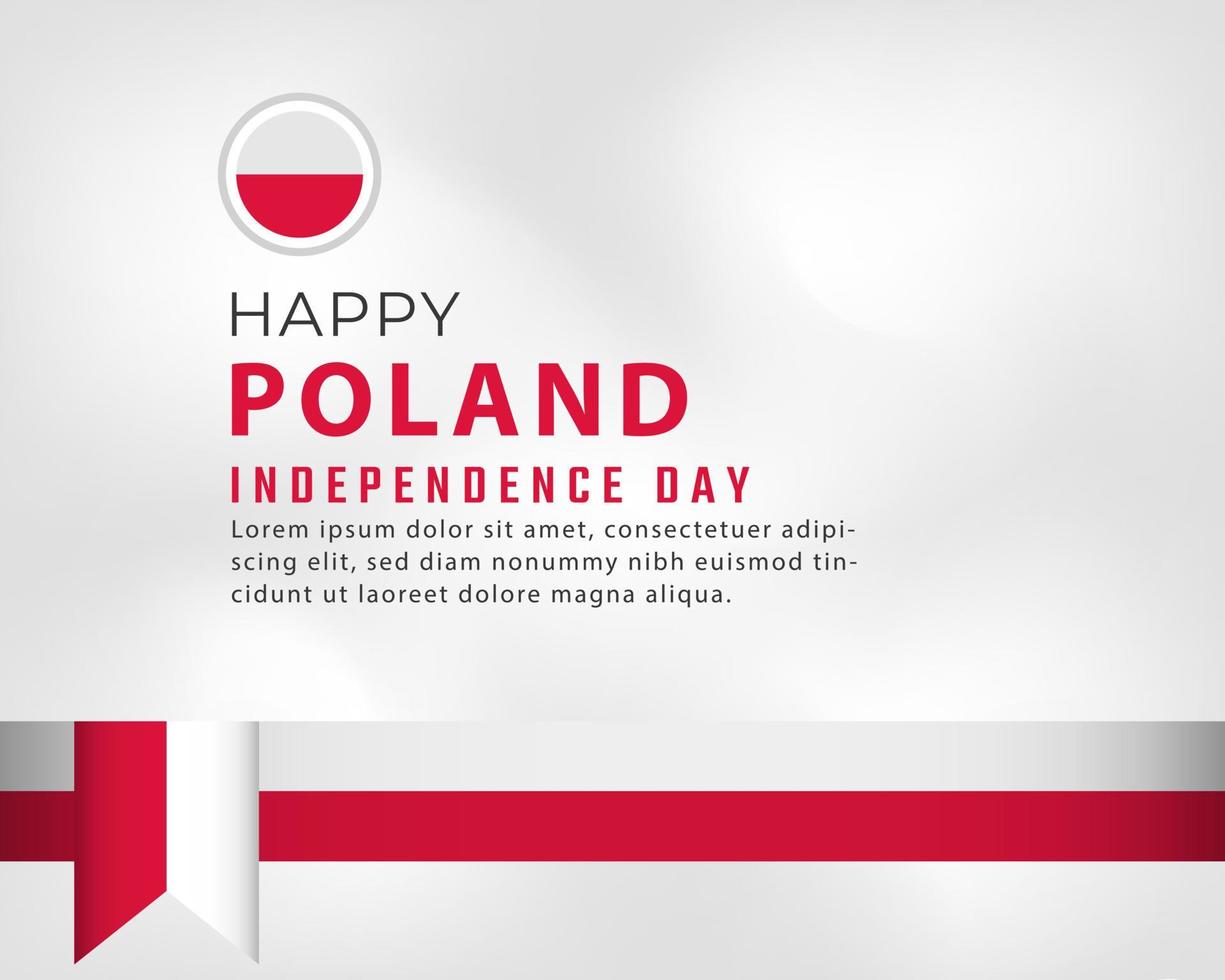 Happy Poland Independence Day November 11th Celebration Vector Design Illustration. Template for Poster, Banner, Advertising, Greeting Card or Print Design Element