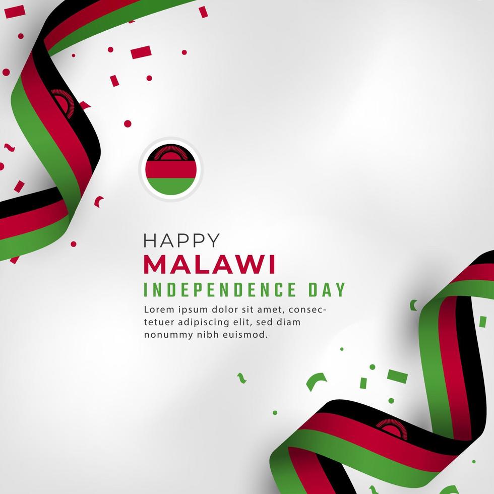 Happy Malawi Independence Day July 6th Celebration Vector Design Illustration. Template for Poster, Banner, Advertising, Greeting Card or Print Design Element