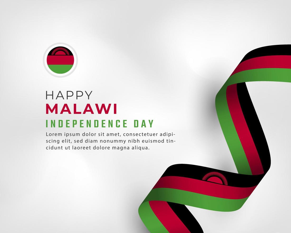 Happy Malawi Independence Day July 6th Celebration Vector Design Illustration. Template for Poster, Banner, Advertising, Greeting Card or Print Design Element