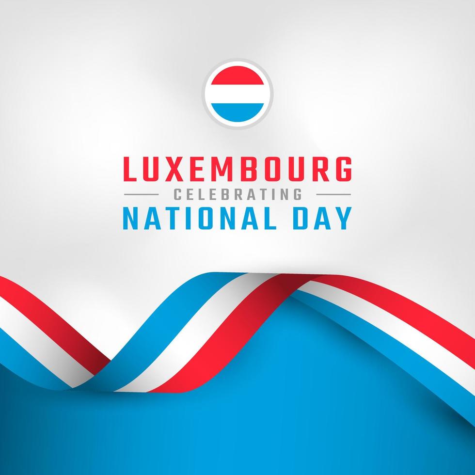 Happy Luxembourg National Day June 23th Celebration Vector Design Illustration. Template for Poster, Banner, Advertising, Greeting Card or Print Design Element