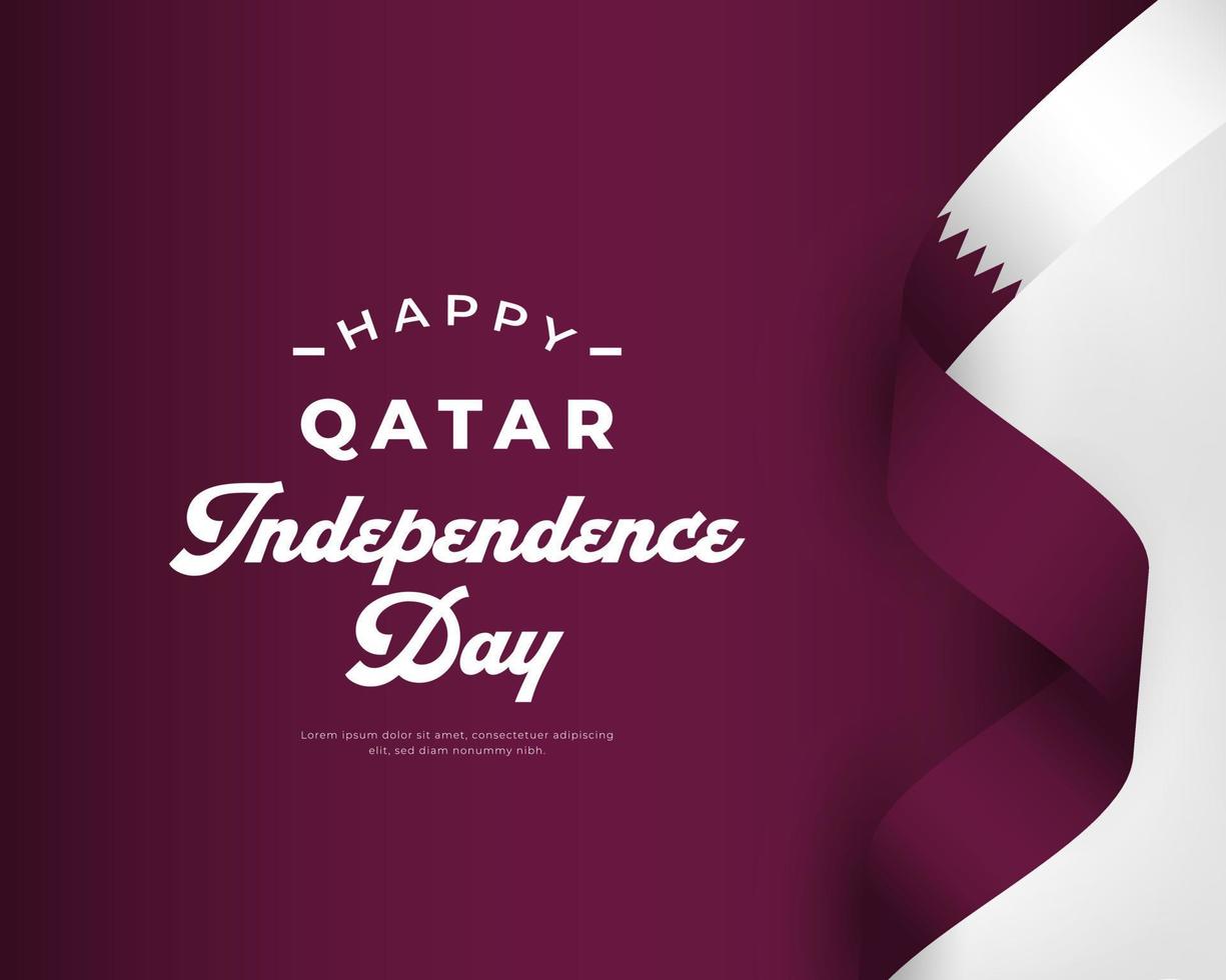 Happy Qatar National Day December 18th Celebration Vector Design Illustration. Template for Poster, Banner, Advertising, Greeting Card or Print Design Element