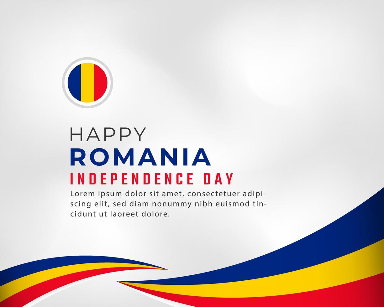 Happy Romania Independence Day May 10th Celebration Vector Design Illustration. Template for Poster, Banner, Advertising, Greeting Card or Print Design Element