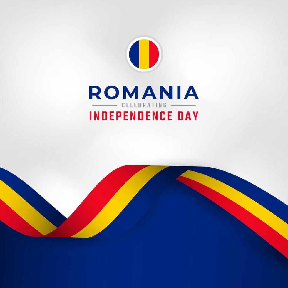 Happy Romania Independence Day May 10th Celebration Vector Design Illustration. Template for Poster, Banner, Advertising, Greeting Card or Print Design Element