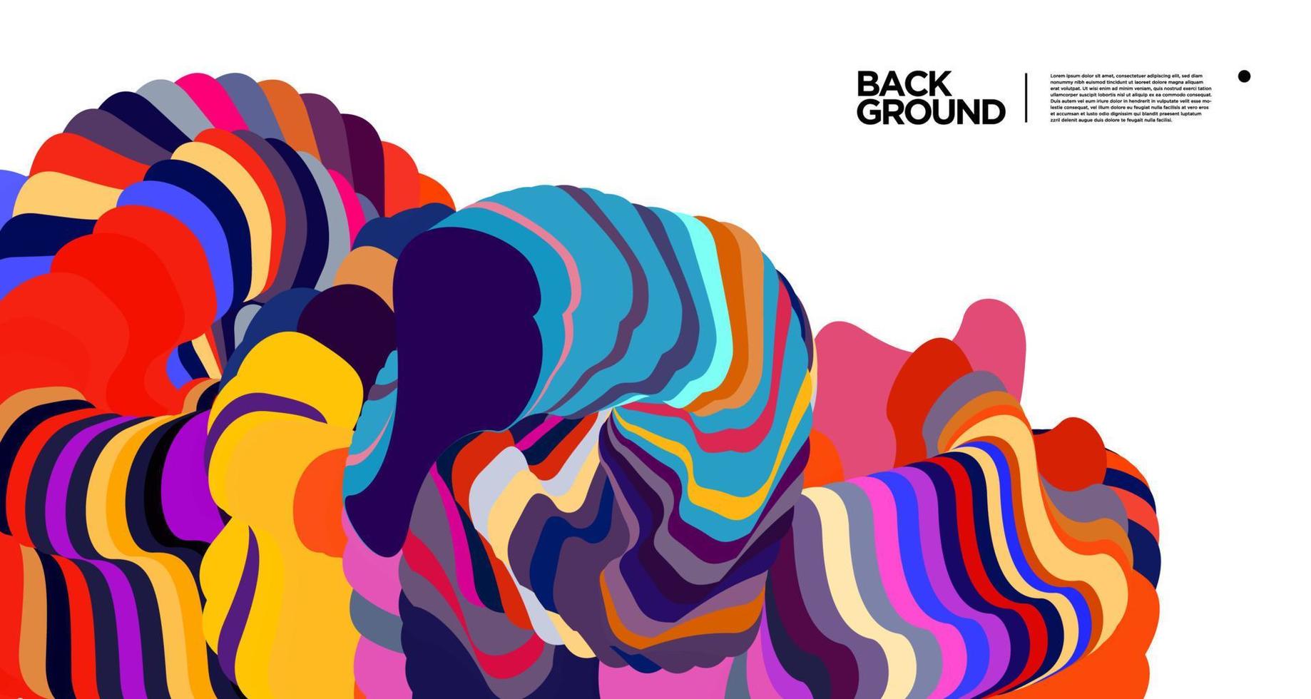 Vector colorful abstract fluid background for banner template