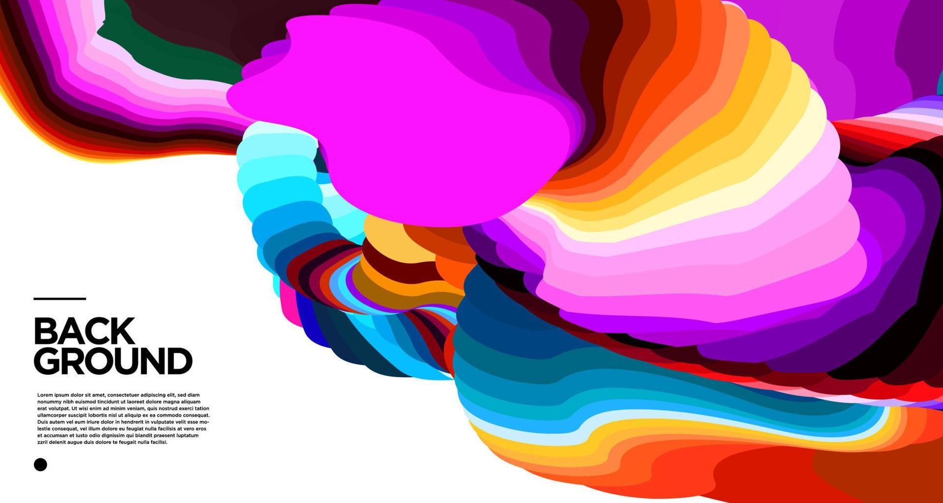 vector de fondo fluido abstracto colorido para plantilla de banner