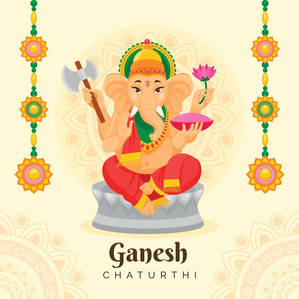 Happy Ganesh Chaturthi vector