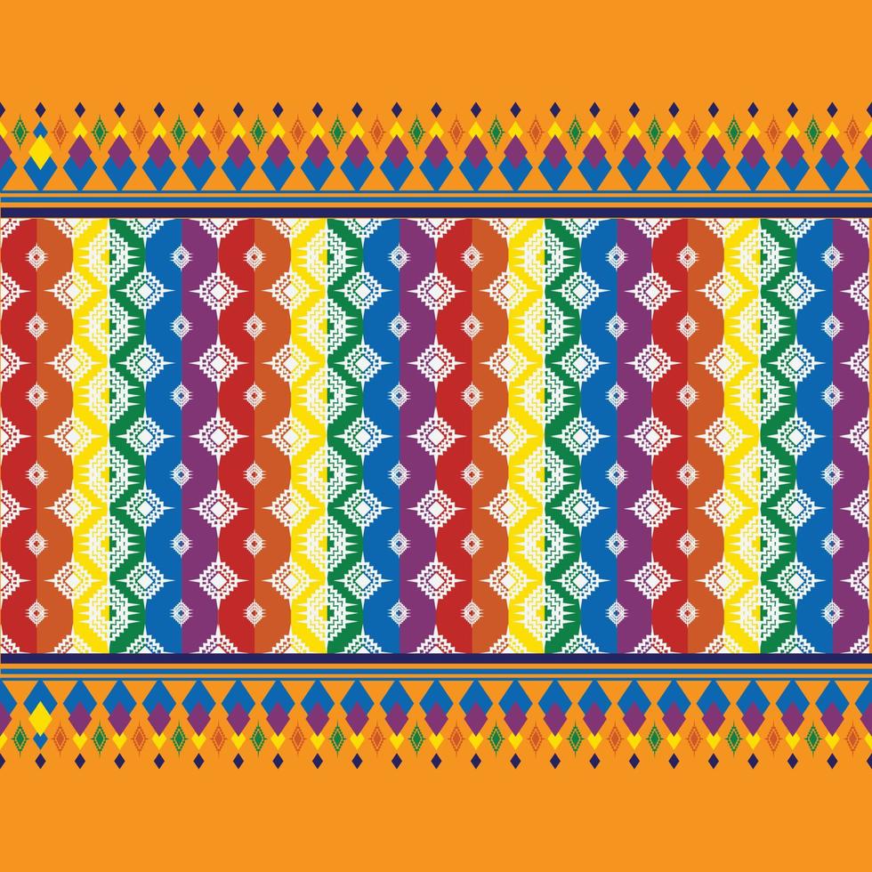 Beautiful embroidery.geometric ethnic oriental pattern traditional on black background.Aztec style,abstract,vector,illustration.design for texture,fabric,fashion women wearing,clothing,print. vector