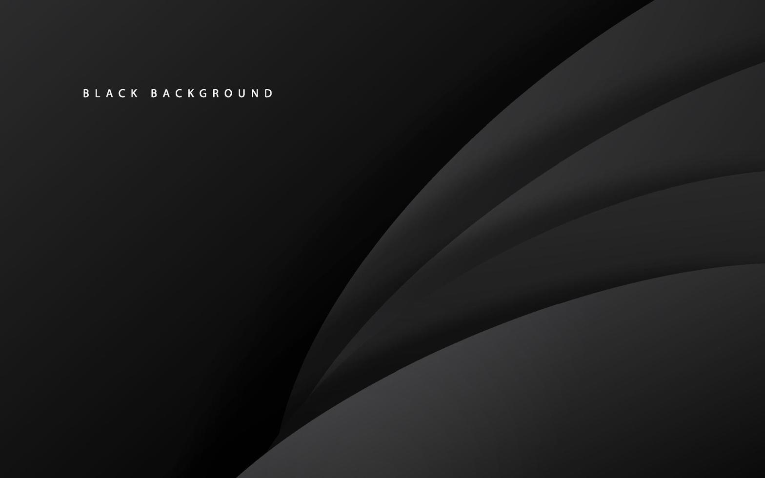 Abstract black background paper art vector