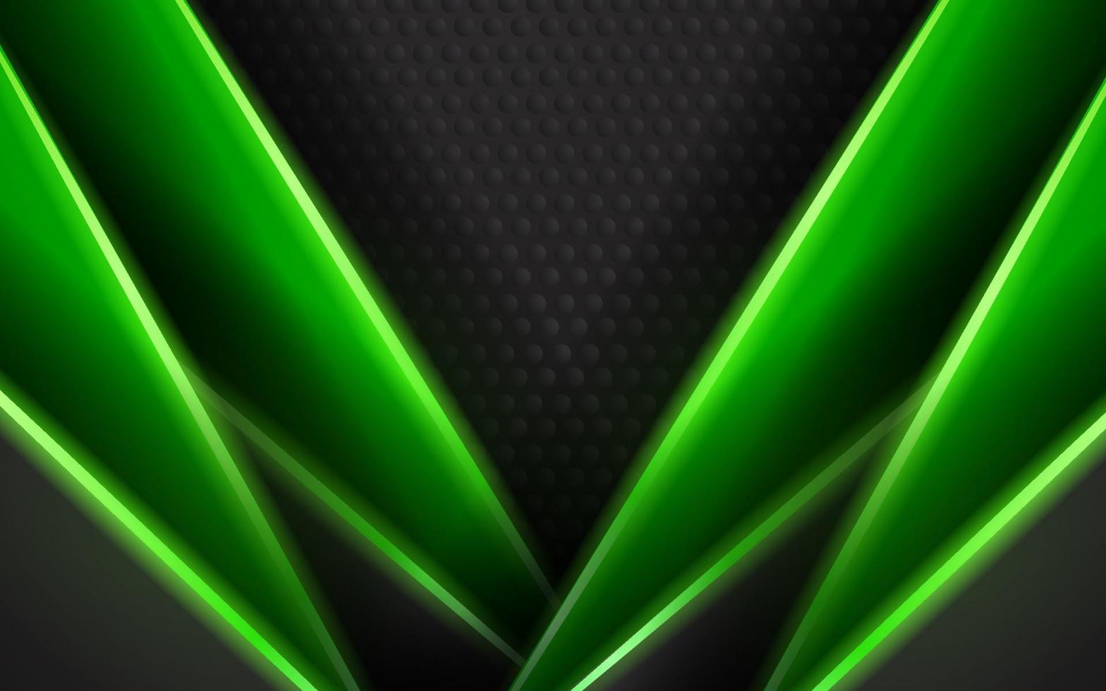 Abstract technology green neon light background vector